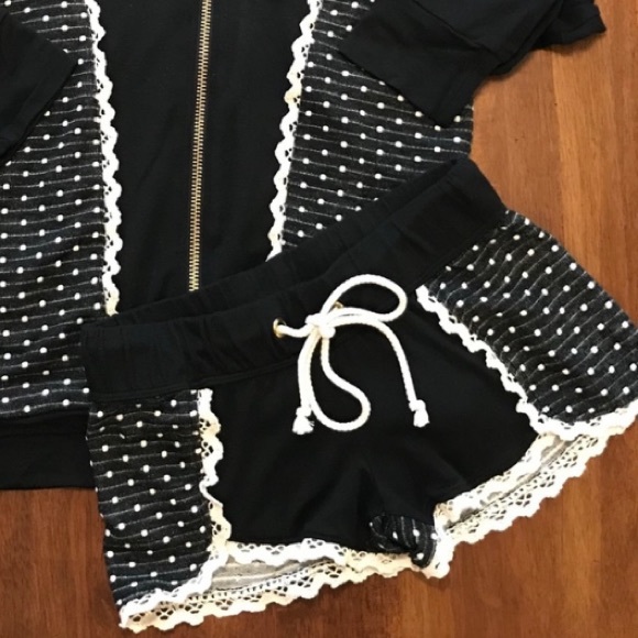 Beach Bunny Polka Dot Crochet Lace Cover-Up Shorts - Picture 5 of 8